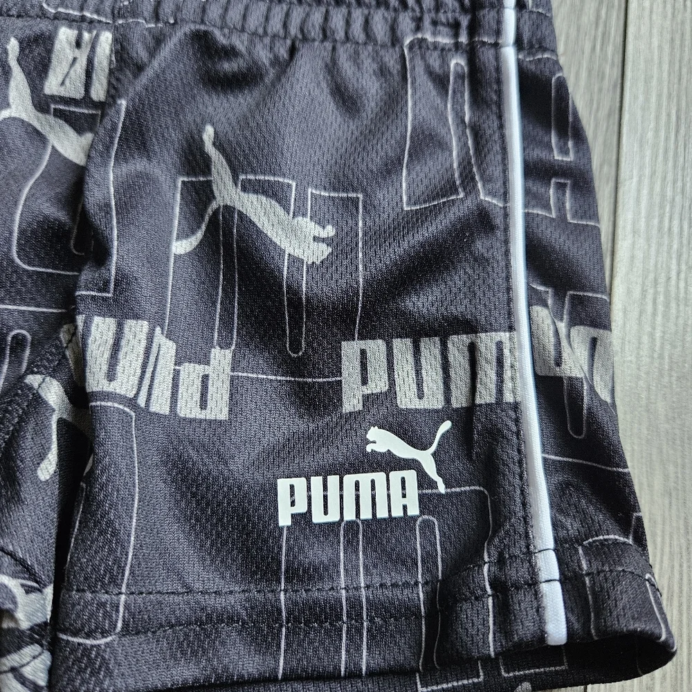 Puma Kids Short Set - Gray and Black - Size 0-3M - Picture 2 of 5